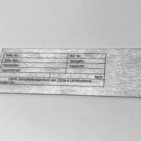 Aluschild mit Gravierung und Fräsung 