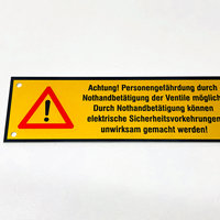 Aluschild mit Gravierung und Fräsung 