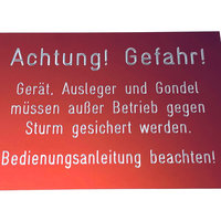 Aluschild mit Gravierung und Fräsung 